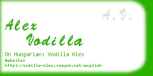 alex vodilla business card